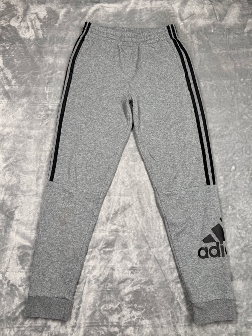 Adidas Gray‎ Kids Joggers with Black Strips